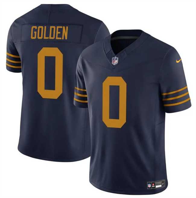 Men%27s Green Bay Packers #0 Matthew Golden Navy The 1923 Classic Vapor F.U.S.E. Limited Stitched Jersey Dzhi->detroit lions->NFL Jersey