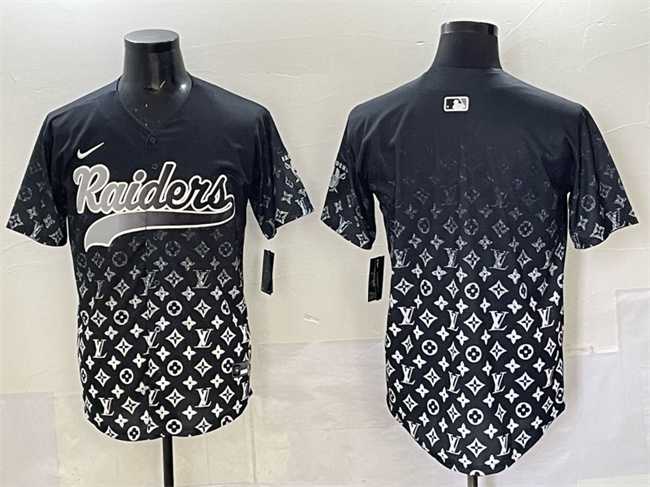 Mens Las Vegas Raiders Blank Black Limited Stitched Baseball Jersey->las vegas raiders->NFL Jersey