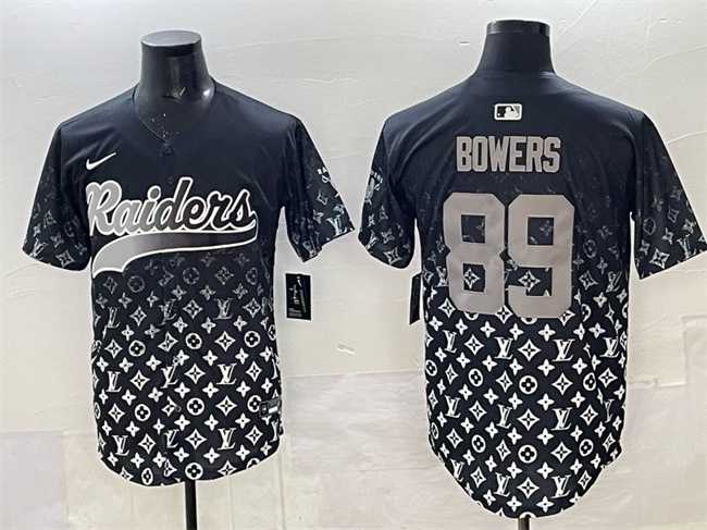 Men%27s Las Vegas Raiders #89 Brock Bowers Black Limited Stitched Baseball Jersey->las vegas raiders->NFL Jersey