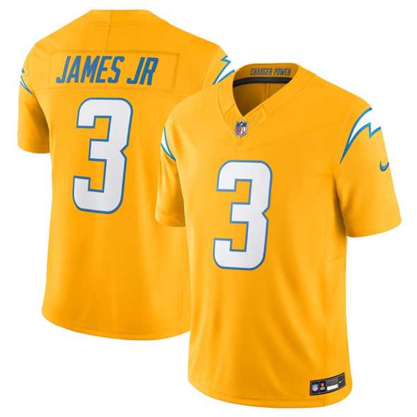 Mens Los Angeles Chargers #3 Derwin James Jr. Gold 2025 F.U.S.E. Alternate Vapor Limited Stitched Jersey->los angeles chargers->NFL Jersey