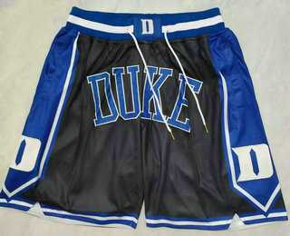 Men%27s Duke Blue Devils Black Just Don Shorts->nba shorts->NBA Jersey