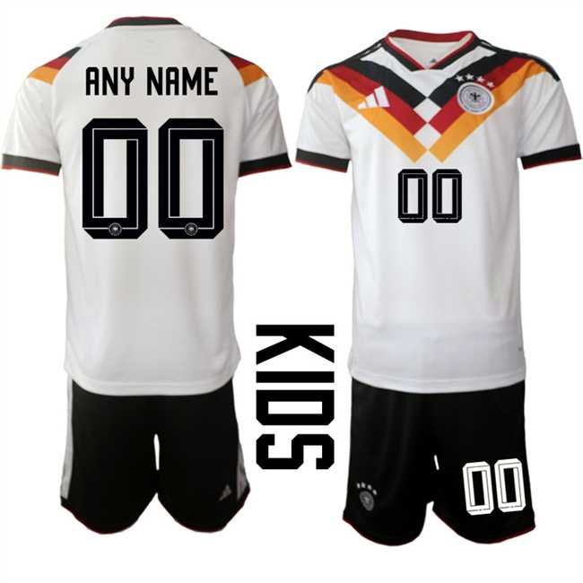 Youth Germany Custom White 2025 26 Home Soccer Jersey Suit->->Custom Jersey