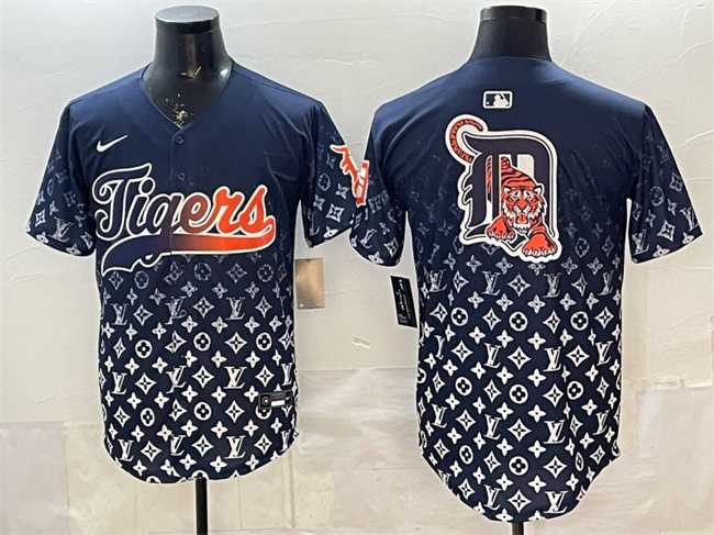 Men%27s Detroit Tigers Team Big Logo Navy With Patch Vapor Premier Limited Stitched Jersey Dzhi->houston astros->MLB Jersey