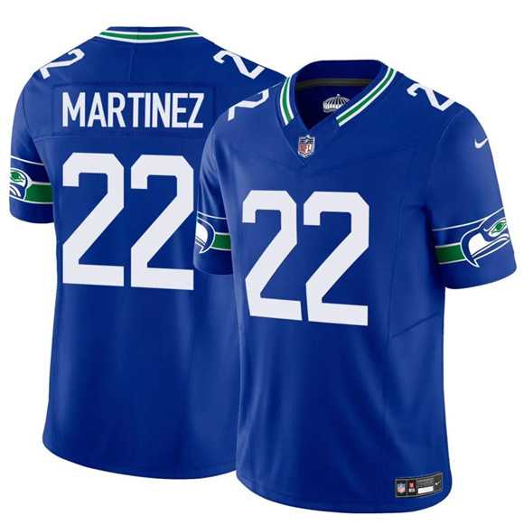 Men%27s Seattle Seahawks #22 Damien Martinez Royal 2025 F.U.S.E Throwback Vapor Limited Stitched Jersey Dzhi->tampa bay buccaneers->NFL Jersey
