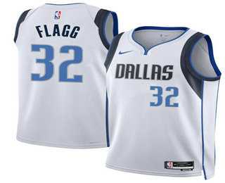 Men%27s Dallas Mavericks #32 Cooper Flagg White Sponsor Swingman Jersey Dzhi->dallas mavericks->NBA Jersey