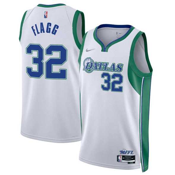 Men%27s Dallas Mavericks #32 Cooper Flagg White 2025 Draft City Edition Stitched Jersey Dzhi->dallas mavericks->NBA Jersey