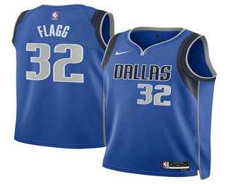Men%27s Dallas Mavericks #32 Cooper Flagg Blue Sponsor Swingman Stitched Jersey Dzhi->chicago bulls->NBA Jersey