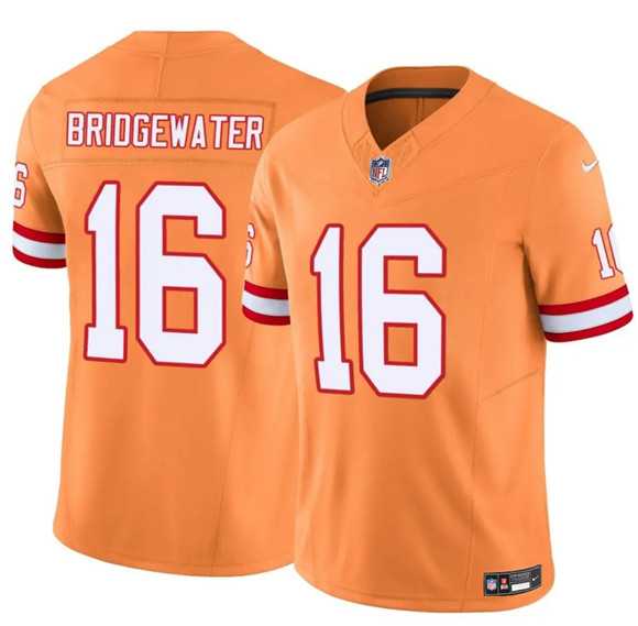 Men%27s Tampa Bay Buccaneers #16 Teddy Bridgewater Orange F.U.S.E. Throwback Limited Stitched Jersey Dzhi->tampa bay buccaneers->NFL Jersey
