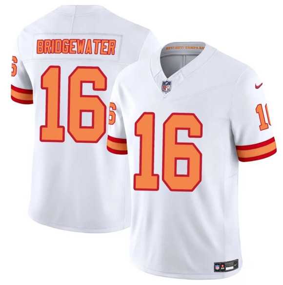 Men%27s Tampa Bay Buccaneers #16 Teddy Bridgewater White 2025 F.U.S.E. Vapor Limited Stitched Jersey Dzhi->tampa bay buccaneers->NFL Jersey