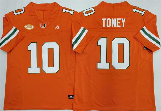 Mens Miami Hurricanes #10 Malachi Toney Orange F.U.S.E. 2026Stitched Football Jersey->miami hurricanes->NCAA Jersey