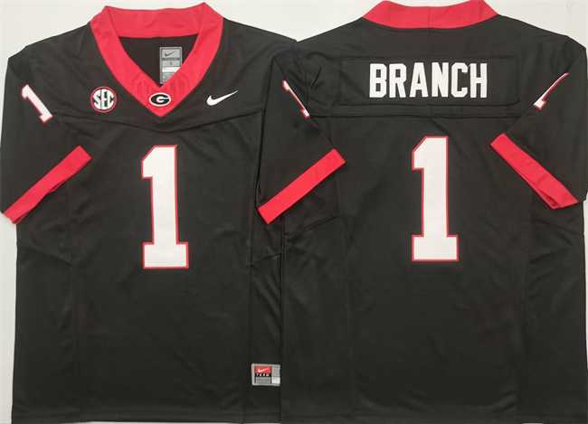 Georgia Bulldogs #1 Zachariah Branch Black F.U.S.E. Stitched Jersey->georgia bulldogs->NCAA Jersey