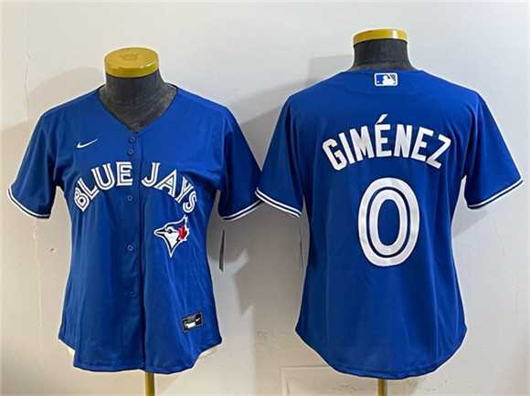 Womens Toronto Blue Jays #0 Andres Gimenez Blue Cool Base Stitched Jersey->mlb womens jerseys->MLB Jersey