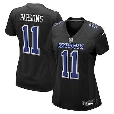 Women%27s Dallas Cowboys #11 Micah Parsons Carbon Black Fashion Nike Game Jersey Dzhi->las vegas raiders->NFL Jersey
