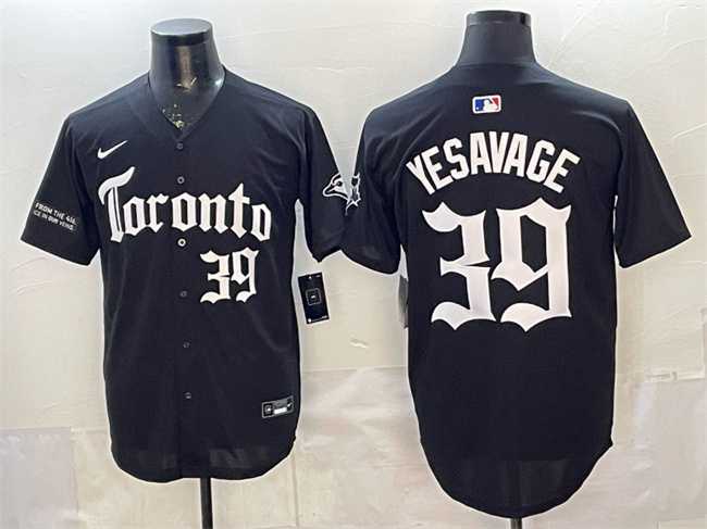 Mens Toronto Blue Jays #39 Trey Yesavage Black Gothic North Edition Limited Stitched Jersey Dzhi->toronto blue jays->MLB Jersey