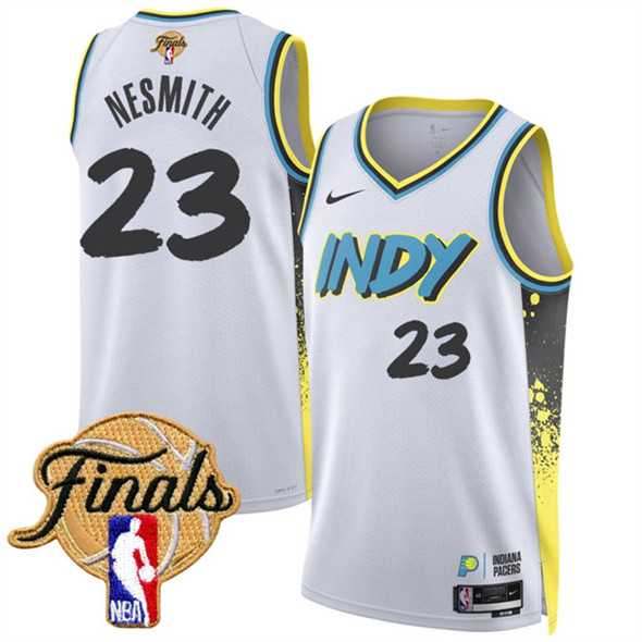 Mens Indiana Pacers #23 Aaron Nesmith White 2024-25 City Edition Stitched Jersey Dzhi->->NBA Jersey