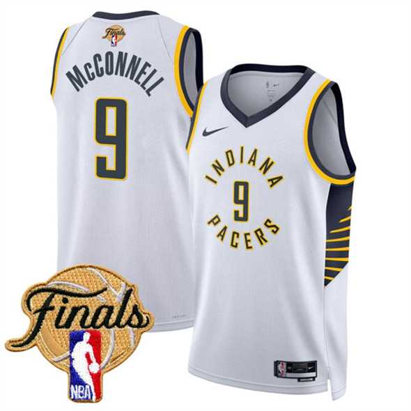 Mens Indiana Pacers #9 T.J. McConnell White 2025 Finals Association Edition Stitched Jersey Dzhi->->NBA Jersey