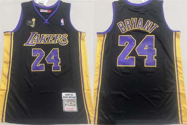 Mens Los Angeles Lakers #24 Kobe Bryant Black Throwback Stitched Basketball Jersey->->NBA Jersey