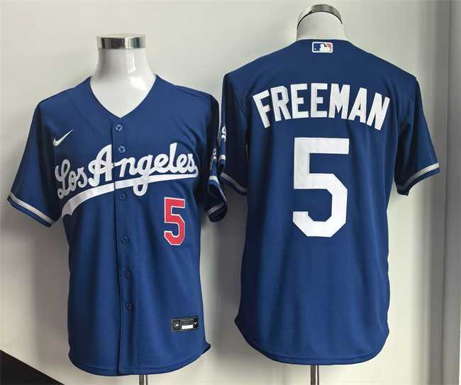 Mens Los Angeles Dodgers #5 Freddie Freeman Royal 2026 Gold Collection Stadium Stitched Jersey->los angeles dodgers->MLB Jersey