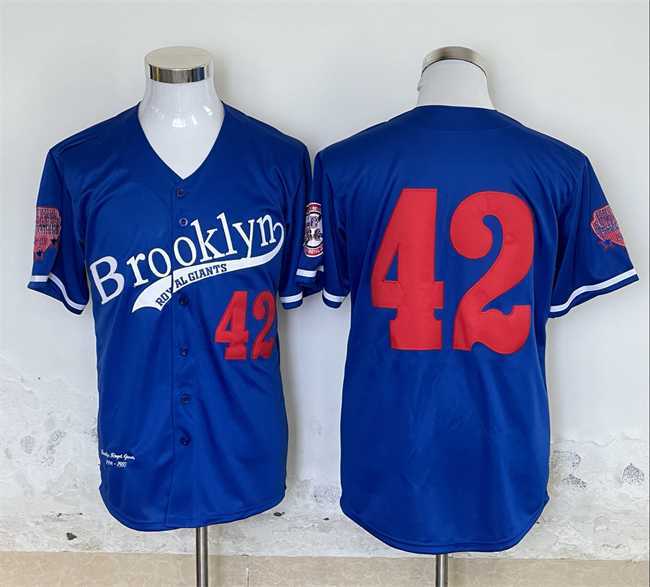 Mens Brooklyn Dodgers #42 Jackie Robinson Royal Stitched Jersey->los angeles dodgers->MLB Jersey