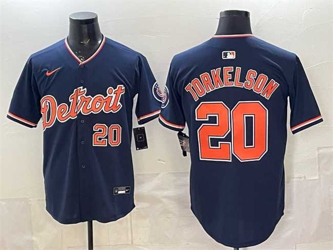 Men%27s Detroit Tigers #20 Spencer Torkelson Navy 2026 Alternate Vapor Premier Limited Stitched Jersey->detroit tigers->MLB Jersey
