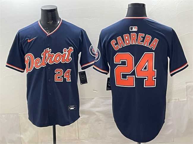 Men%27s Detroit Tigers #24 Miguel Cabrera Navy 2026 Alternate Vapor Premier Limited Stitched Jersey->detroit tigers->MLB Jersey