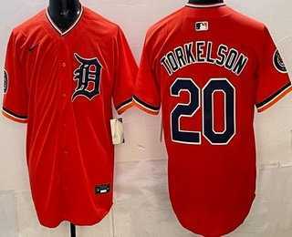 Men%27s Detroit Tigers #20 Spencer Torkelson Orange Limited Jersey->detroit tigers->MLB Jersey