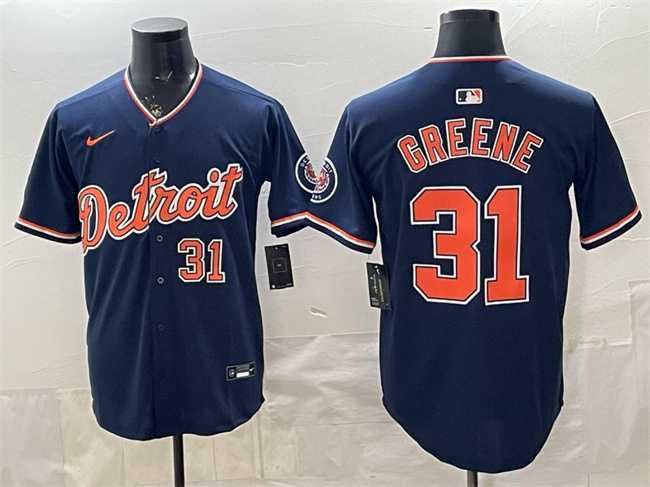 Mens Detroit Tigers #31 Riley Greene Navy 2026 Alternate Vapor Premier Limited Stitched Jersey->detroit tigers->MLB Jersey