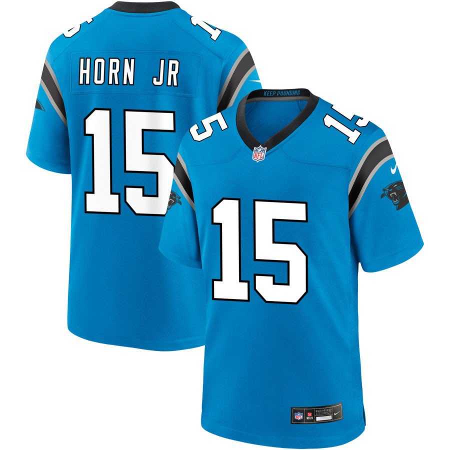 Men & Women & Youth Carolina Panthers #15 Jimmy Horn Jr Blue 2025 Vapor Limited Stitched Jersey->carolina panthers->NFL Jersey