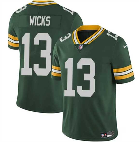 Men & Women & Youth Green Bay Packers #13 Dontayvion Wicks Green 2025 Vapor Untouchable Limited Stitched Jersey->carolina panthers->NFL Jersey
