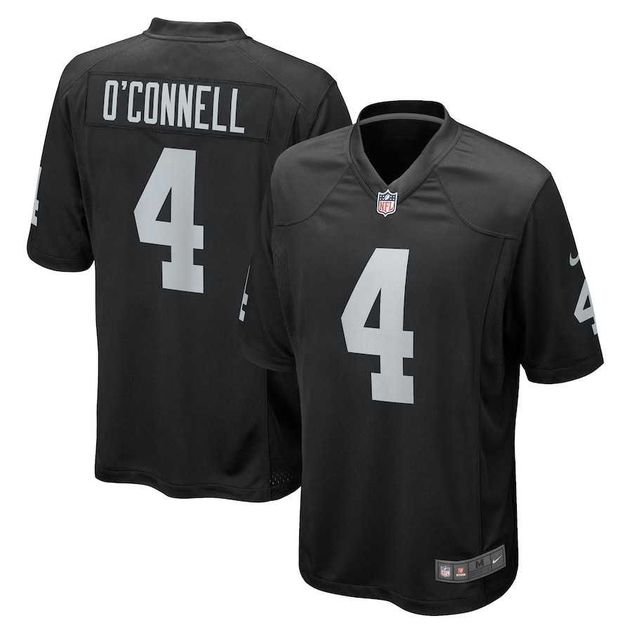 Men & Women & Youth Las Vegas Raiders #4 Aidan O%27Connell Nike Black Game Jersey->indianapolis colts->NFL Jersey