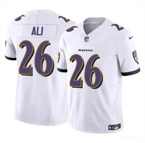 Men & Women & Youth Baltimore Ravens #26 Rasheen Ali White 2025 F.U.S.E. Vapor Limited Jersey->baltimore ravens->NFL Jersey