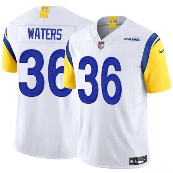 Men & Women & Youth Los Angeles Rams #36 Jordan Waters White 2024 F.U.S.E. Vapor Untouchable Stitched Jersey->los angeles rams->NFL Jersey