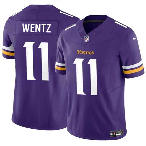 Men & Women & Youth Minnesota Vikings #11 Carson Wentz Purple 2024 F.U.S.E. Vapor Untouchable Limited Stitched Jersey->minnesota vikings->NFL Jersey