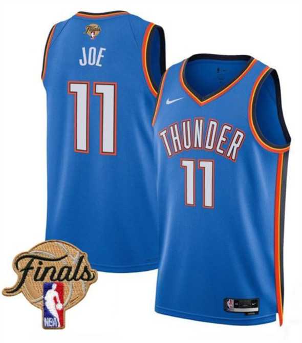 Mens Oklahoma City Thunder #11 Isaiah Joe Blue 2025 Icon Edition Stitched Jersey Dzhi->->NBA Jersey