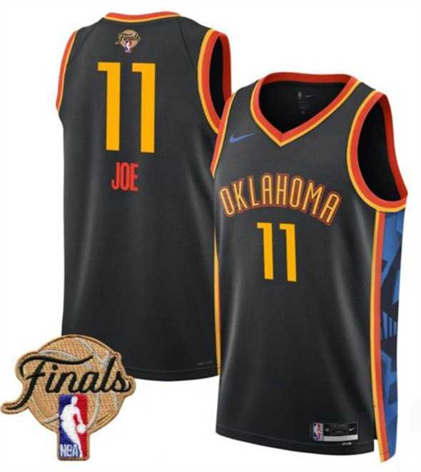 Mens Oklahoma City Thunder #11 Isaiah Joe Black 2024-25 City Edition Stitched Jersey Dzhi->->NBA Jersey
