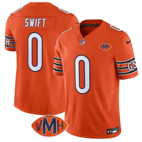 Men & Women & Youth Chicago Bears #0 D%27Andre Swift Orange 2025 F.U.S.E. With VMH Patch Vapor Untouchable Limited Stitched Jersey->buffalo bills->NFL Jersey