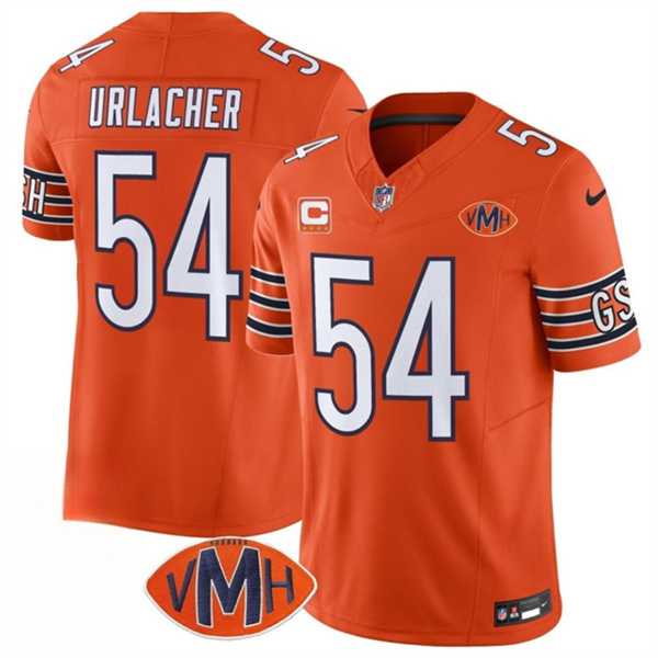 Men & Women & Youth Chicago Bears #54 Brian Urlacher Orange 2025 F.U.S.E. With 4-Star C Patch VMH Patch Vapor Untouchable Limited Stitched Jersey->chicago bears->NFL Jersey