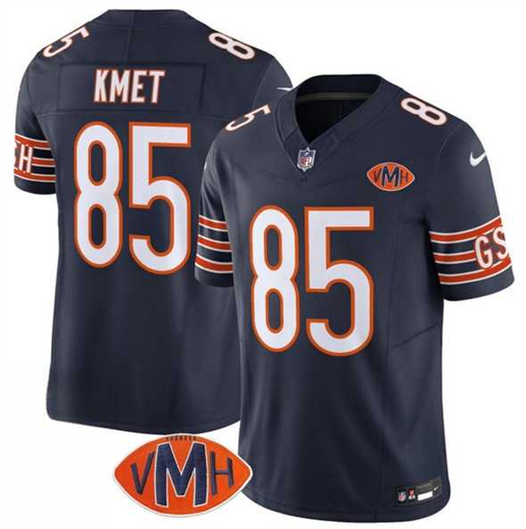 Men & Women & Youth Chicago Bears #85 Cole Kmet Navy 2025 F.U.S.E. With VMH Patch Vapor Untouchable Limited Stitched Jersey->chicago bears->NFL Jersey