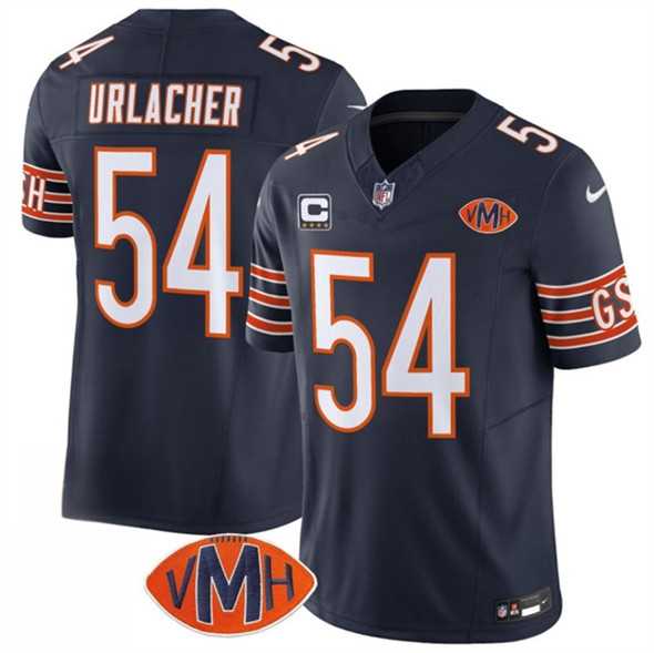 Men & Women & Youth Chicago Bears #54 Brian Urlacher Navy 2025 F.U.S.E. With 4-Star C Patch VMH Patch Vapor Untouchable Limited Stitched Jersey->chicago bears->NFL Jersey