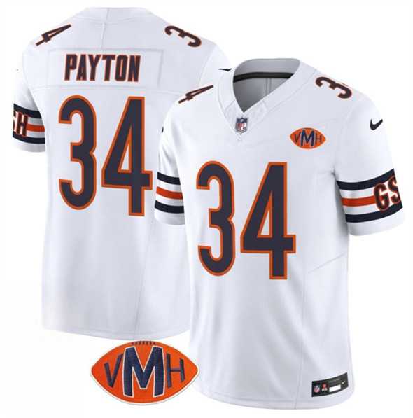 Men & Women & Youth Chicago Bears #34 Walter Payton White 2025 F.U.S.E. With VMH Patch Vapor Untouchable Limited Stitched Jersey->chicago bears->NFL Jersey