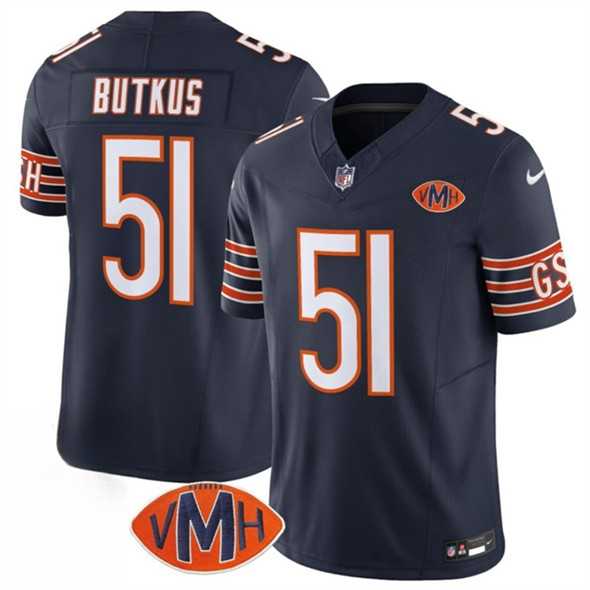 Men & Women & Youth Chicago Bears #51 Dick Butkus Navy 2025 F.U.S.E. With VMH Patch Vapor Untouchable Limited Stitched Jersey->chicago bears->NFL Jersey