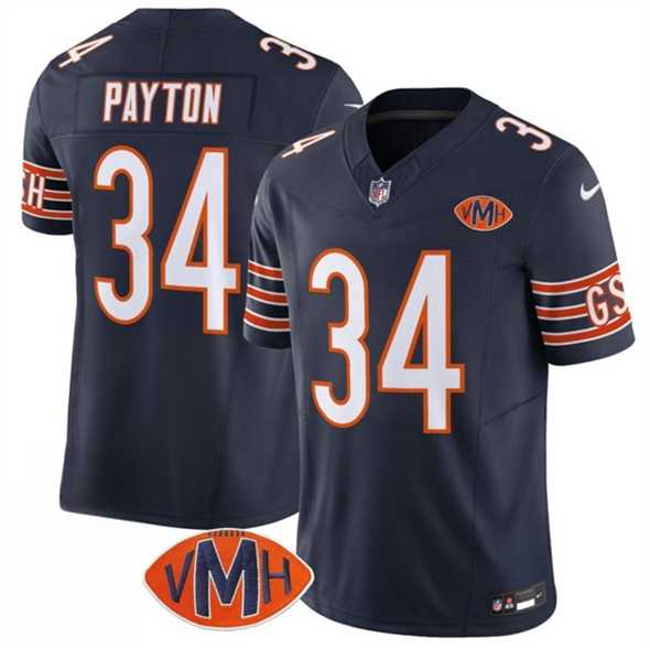 Men & Women & Youth Chicago Bears #34 Walter Payton Navy 2025 F.U.S.E. With VMH Patch Vapor Untouchable Limited Stitched Jersey->chicago bears->NFL Jersey