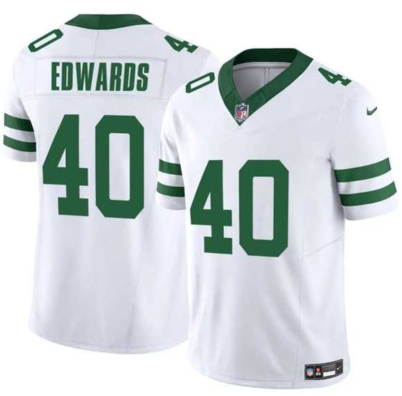 Men & Women & Youth New York Jets #40 Donovan Edwards White 2025 F.U.S.E. Vapor Untouchable Limited Stitched Jersey->new orleans saints->NFL Jersey
