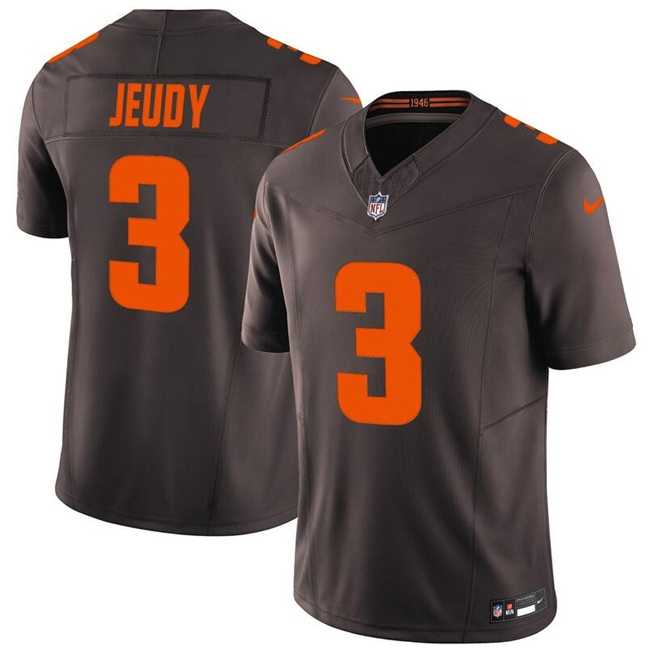 Men & Women & Youth Cleveland Browns #3 Jerry Jeudy Brown 2025 F.U.S.E. %27Alpha Dawg Edition%27 Vapor Limited Stitched Jersey->denver broncos->NFL Jersey