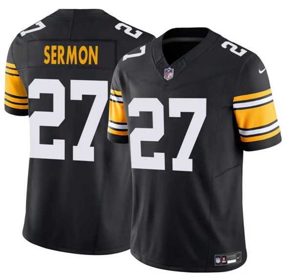 Men & Women & Youth Pittsburgh Steelers #27 Trey Sermon Black 2025 F.U.S.E. Alternate Vapor Untouchable Limited Stitched Jersey->new york jets->NFL Jersey
