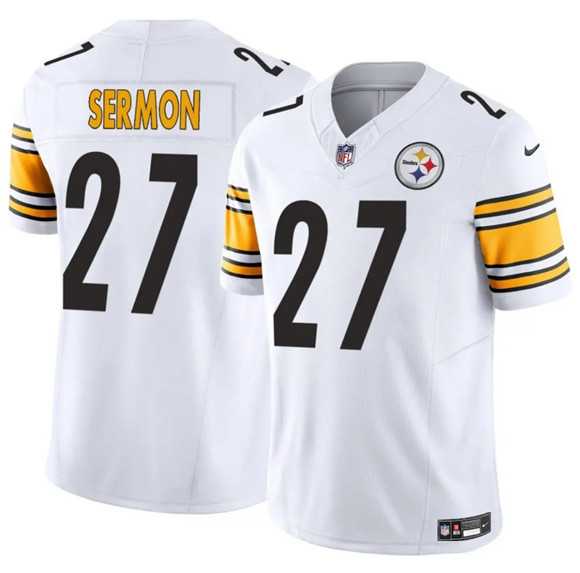Men & Women & Youth Pittsburgh Steelers #27 Trey Sermon White 2025 F.U.S.E. Vapor Limited Stitched Jersey->seattle seahawks->NFL Jersey