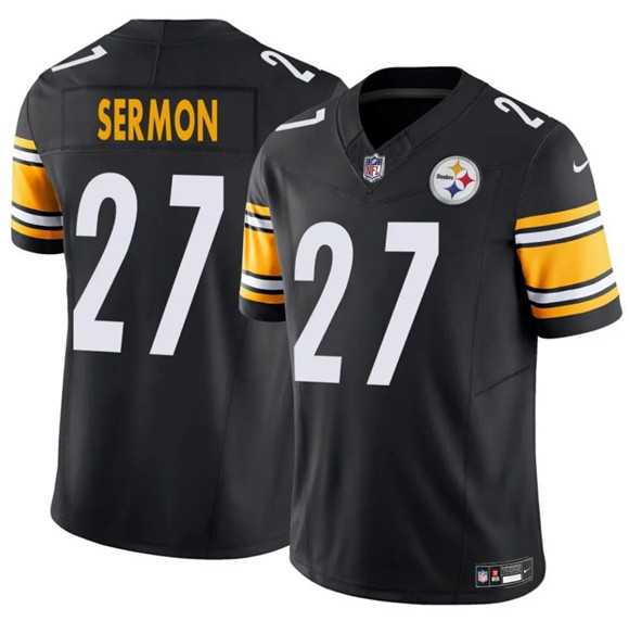 Men & Women & Youth Pittsburgh Steelers #27 Trey Sermon Black 2025 F.U.S.E. Vapor Untouchable Limited Stitched Jersey->pittsburgh steelers->NFL Jersey