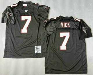 Mens Atlanta Falcons #7 Michael Vick Black 2003 Throwback Jersey->atlanta falcons->NFL Jersey