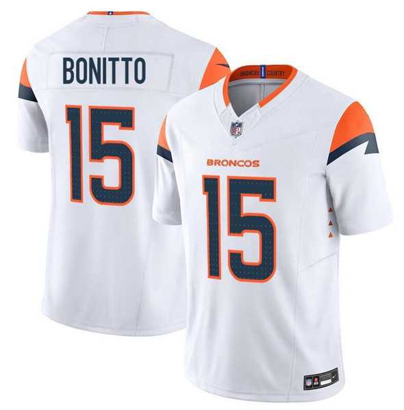 Men & Women & Youth Denver Broncos #15 Nik Bonitto White F.U.S.E. Vapor Limited Stitched Jersey->denver broncos->NFL Jersey