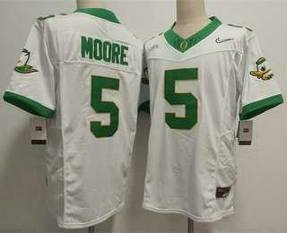 Men%27s Oregon Ducks #5 Dakorien Moore White FUSE College Jersey->cfl jerseys->NFL Jersey